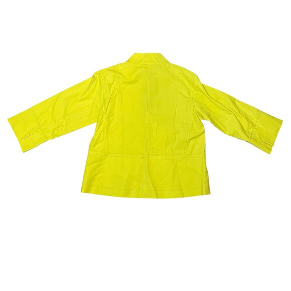 NEW Lafayette 148 New York Zip Up Jacket Parakeet Yellow - Size P (Petite Small) - Picture 11 of 12